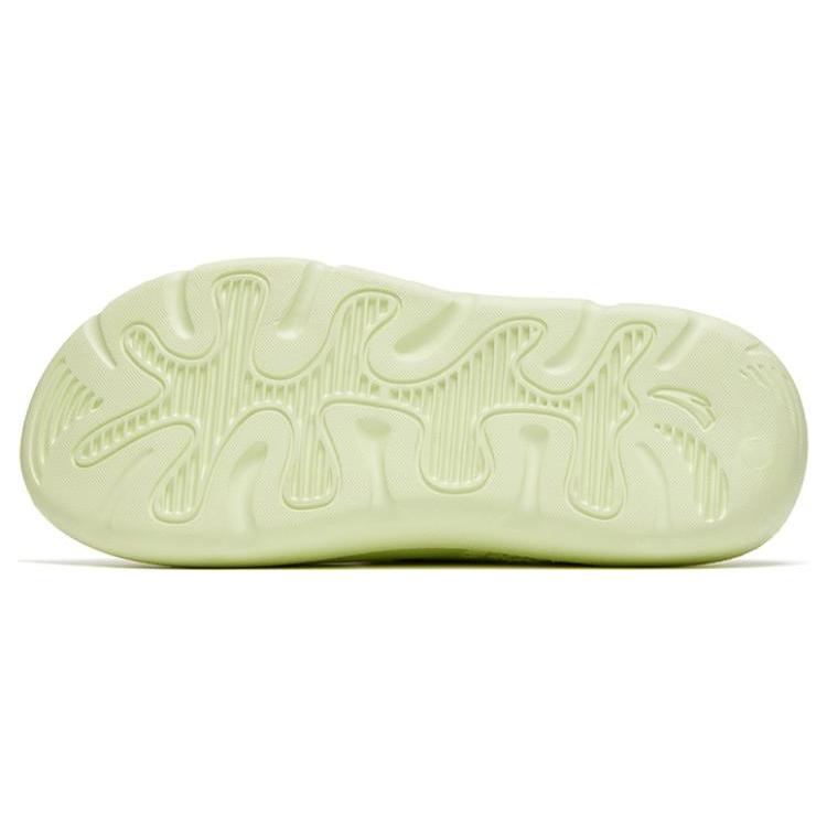 Anta Slip Resistant Abrasion Resistant Rubber Sole Slide Slippers Men's Beige Green 912326996-2