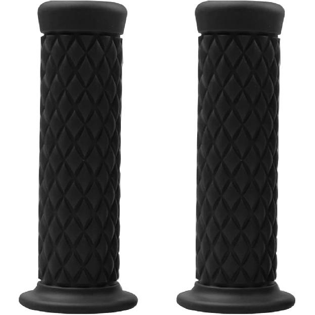 Motorcycle Hand Grips, Non Slip Rubber Bar For 7/8" 22Mm/24Mm Handles, Vintage Motorbike Thruster Grip, Handlebar For Hand Comfort, Universal For