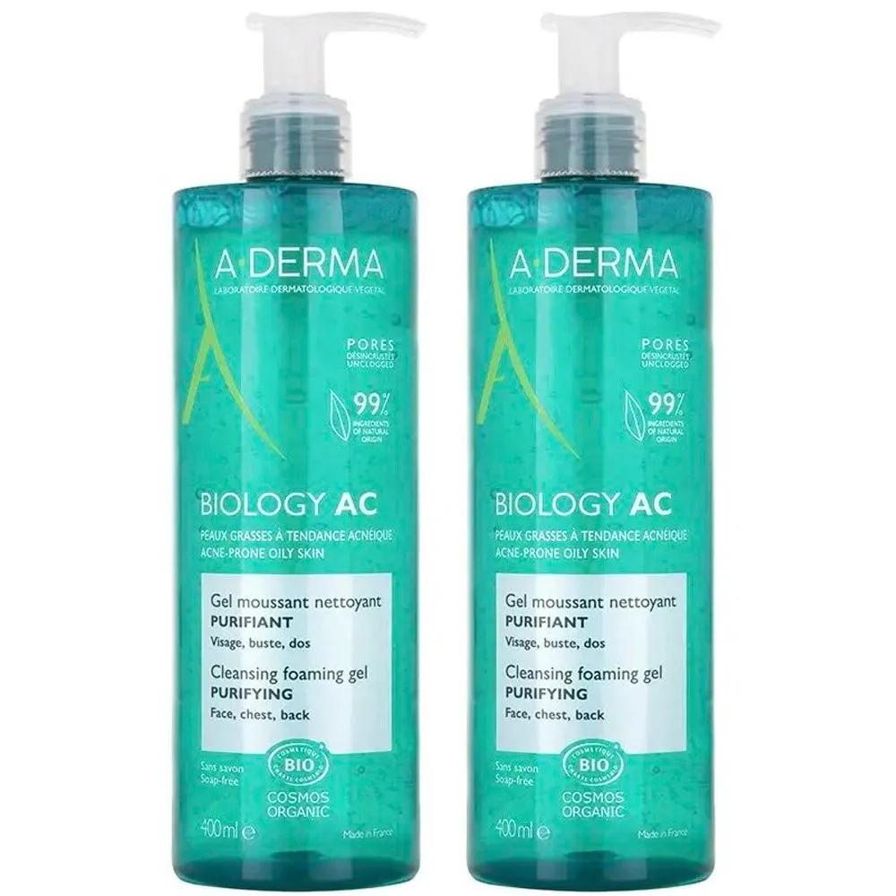 A-Derma Biology AC Gel Moussant 400ml x 2-piece Set