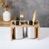 IMEEA Chopstick Cutlery Cutlery Cutlery Stainless Wooden 2 Pieces Holder, Stand, Holder, Case, Steel, Frame,