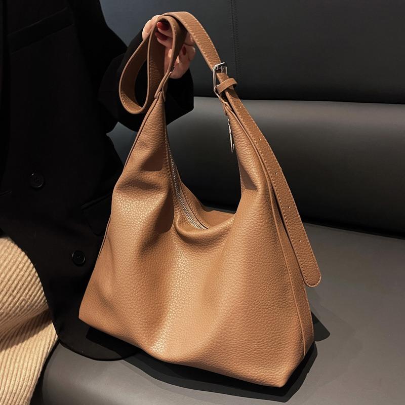 New Women's Bag PU Large-capacity Tote Bag Women's Commuter Messenger Versatile Shoulder Bag Niche Bag Casual