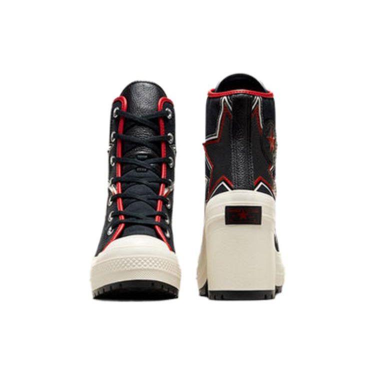 Converse Chuck 70 De Luxe Heel High Women's Moto Black Red White A08003C