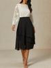 Plus Size Women's Fashion Casual Solid Layered Mesh Skirt