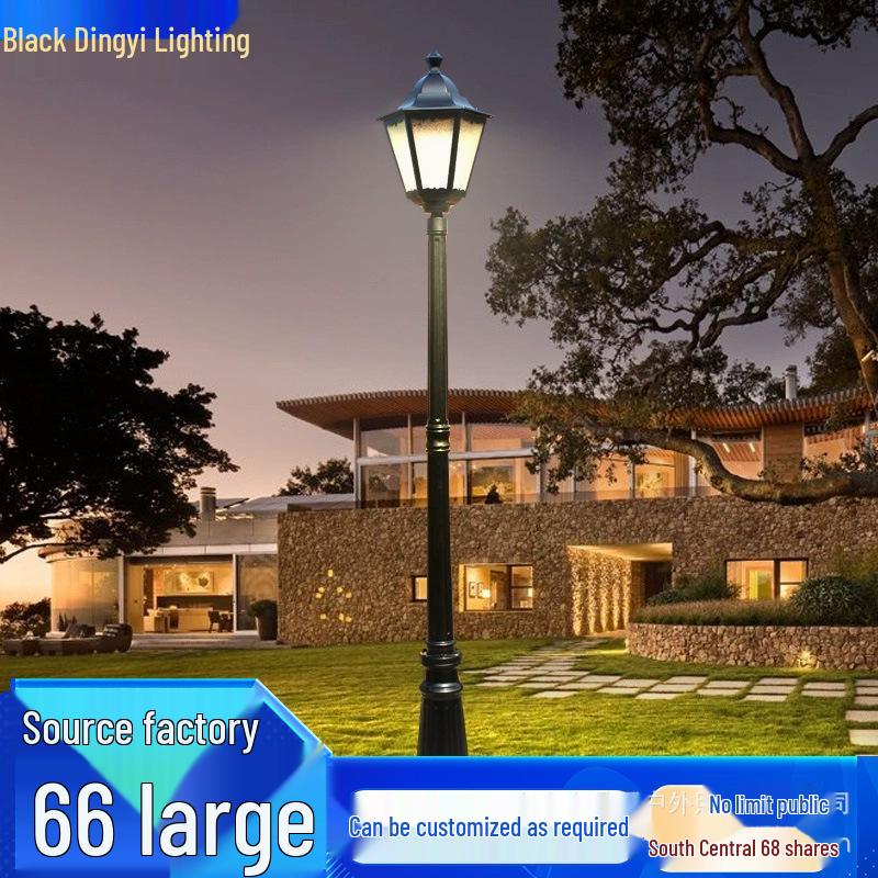 

Вінтажний Європейський Водонепроникний Садовий Ліхтар з Двома Плафонами для Зовнішнього Використання 0.8M Height