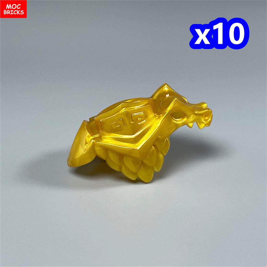 MOC Bricks Snakehead ninja Helmet Shoulder Dragon's Armor Action Figure Building blocks Assembles Particles Toys