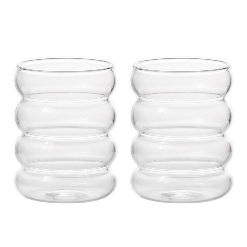 

350 мл Прозрачная стеклянная чашка Ins Термостойкий стакан для питья в форме гусеницы Кружка для кофе Пивной бокал Сок Молоко Милая чашка для воды 301-400ml