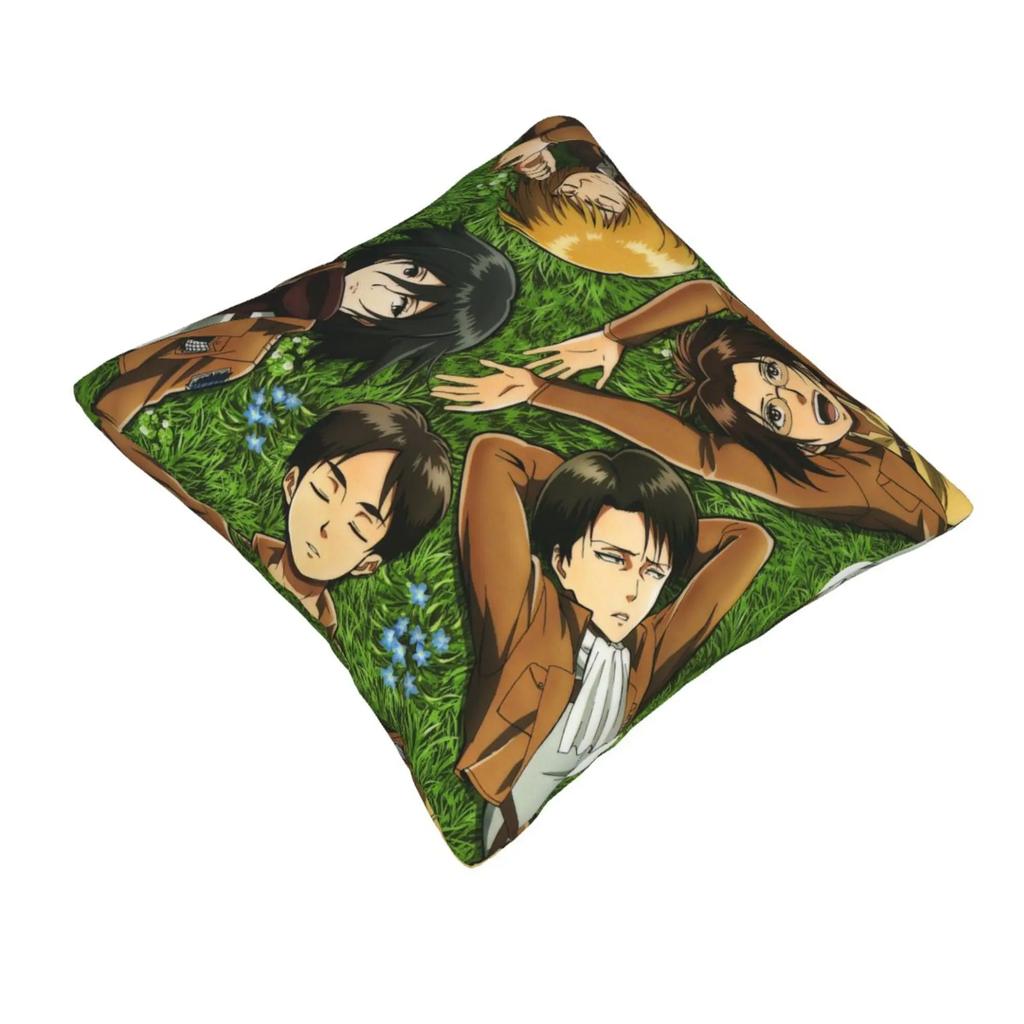 Attack On Titan Pillow Case Home Decoration Polyester Cushion Cover for Sofa Bedroom Throw Pillow Cover Housse De Coussin