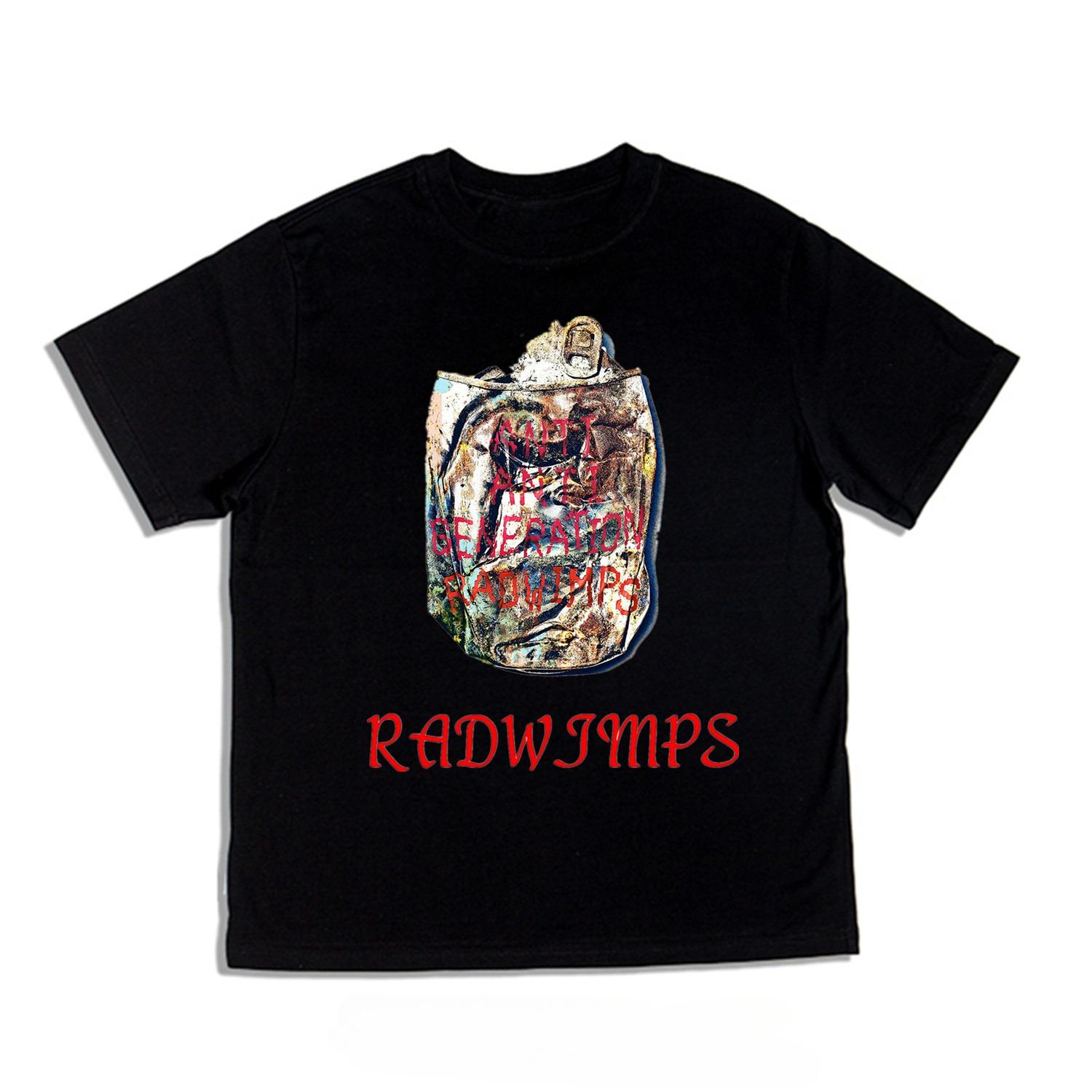

Digital Directprint RADWIMPS Rock Band RAD Printed Cotton Loosefitting Heavyweight Casual Shortsleeved with A Small Collar S