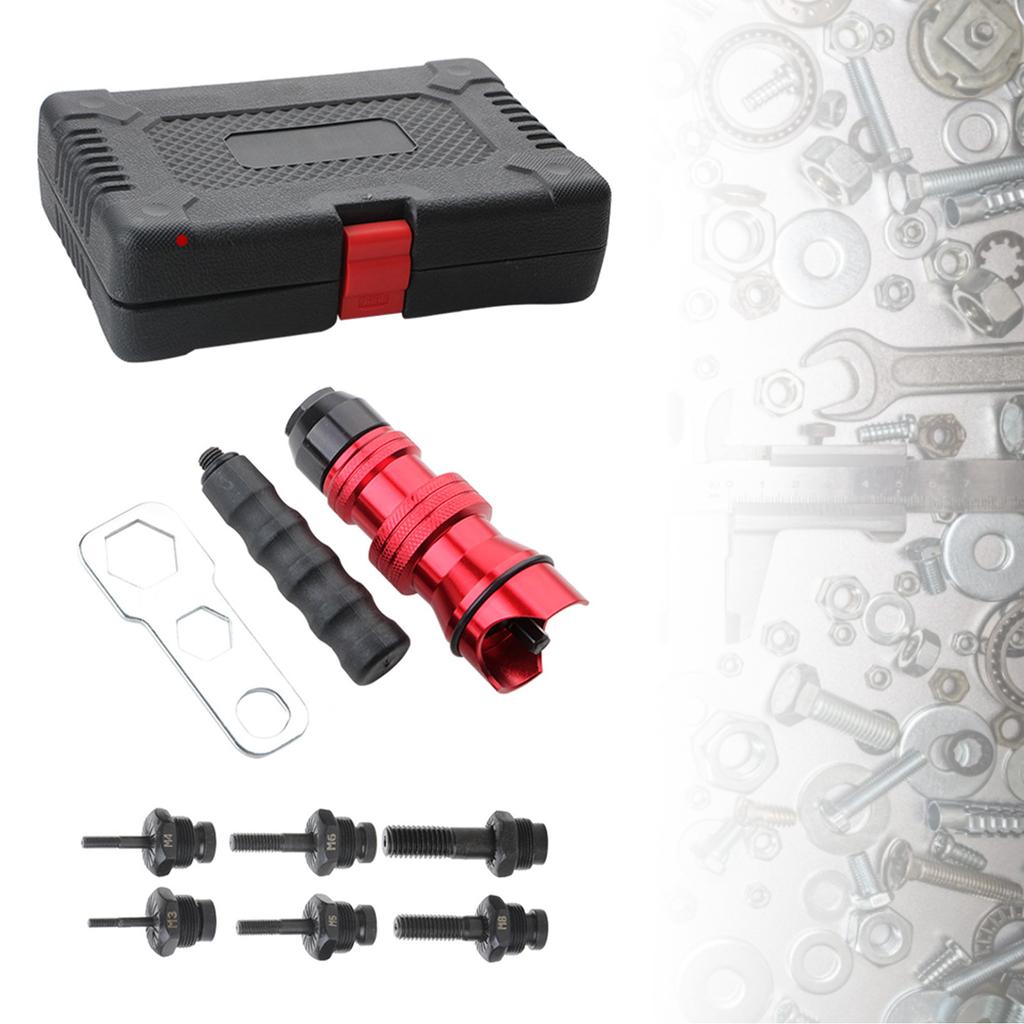 Cordless Drill Electric Rivet Gun Adapter Rivet Nut Drill Adapter Kit M3-M10 Cordless Rivet Nut Tool for Electric Drill