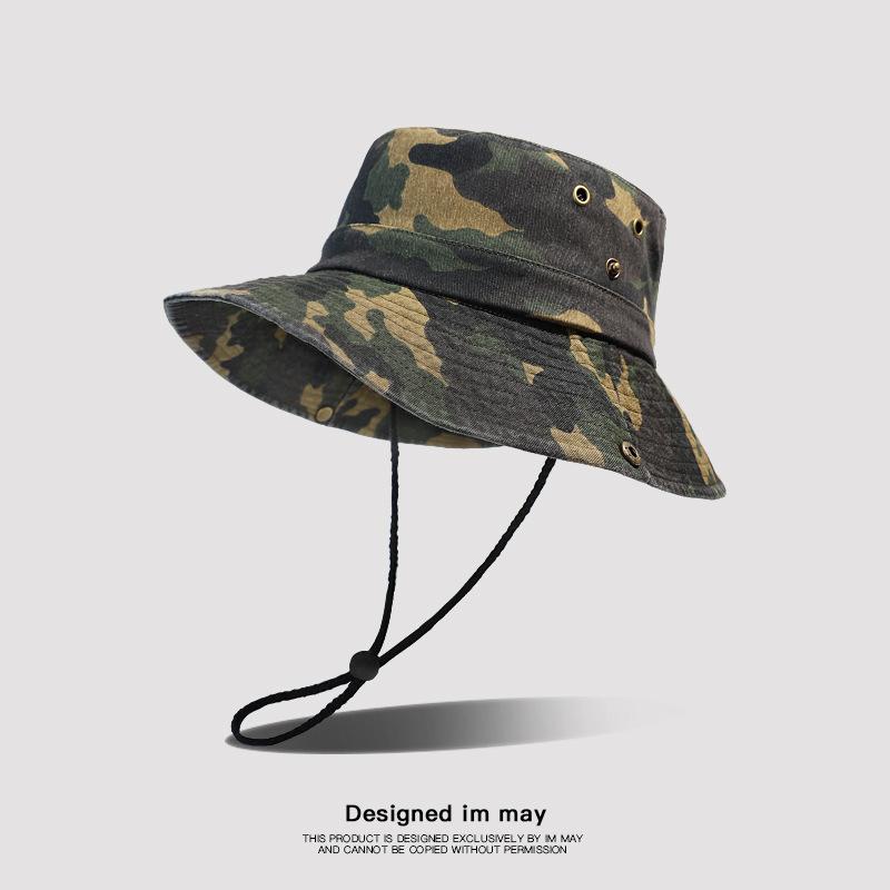 

Камуфляжная шляпа-тени для весенней и летней рыбалки, мужская ковбойская шляпа в стиле вестерн, шляпа рыбака, панама men s and women s models: adjustable by drawstring камуфляж зеленый