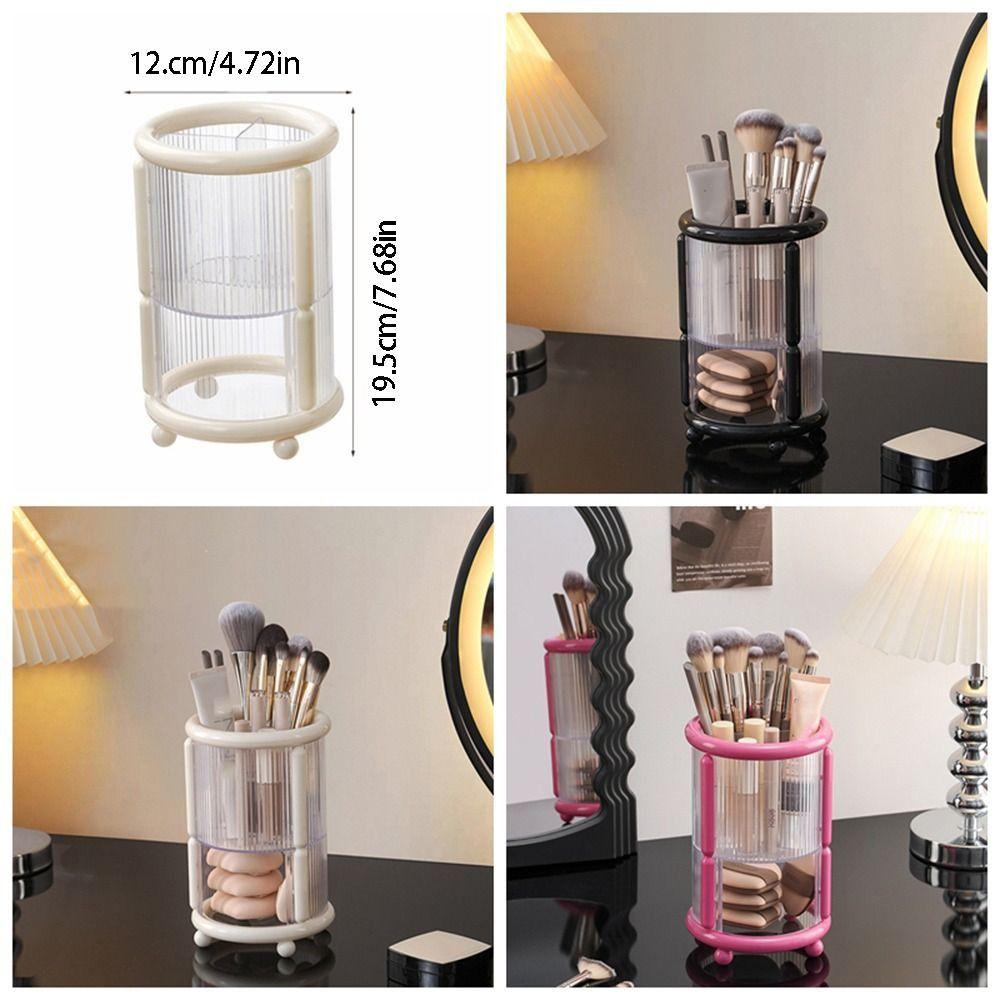 Dust-proof Cosmetics Storage Box Exquisite Dressing Table Shelf Makeup Brush Cylinder Lipstick