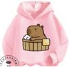 Loose Comfy Spring Autumn Hoodie Capybara Trendy Animal Motif Casual All Match Streetwear For Kids