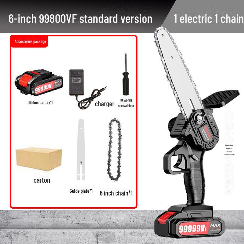 Przenośna bezszczotkowa akumulatorowa piła łańcuchowa - Akumulatorowa piła do przycinania litowo-jonowa do użytku jedną ręką