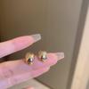 Gold Plating Beanie Stud Earrings Female Wedding Party Jewelry Accessories For Women Gifts