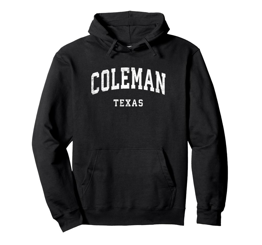 Coleman Texas TX Vintage Athletic Sport Design Hoodie