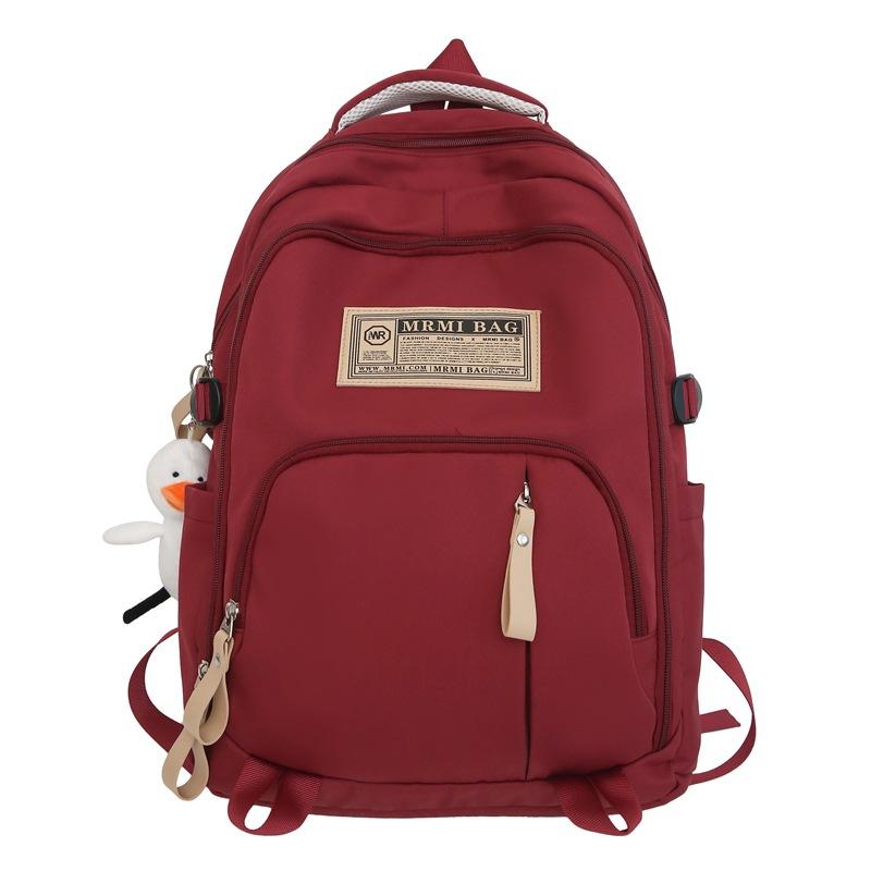 School Bag Female Large Capacity Male High School Junior High School Student Backpack Fashion Burden Reduction Backpack Travel Student Leisure Bag
