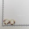 French Retro Drip Glaze Zircon Hoop Earrings - Artistic, Luxurious, Versatile