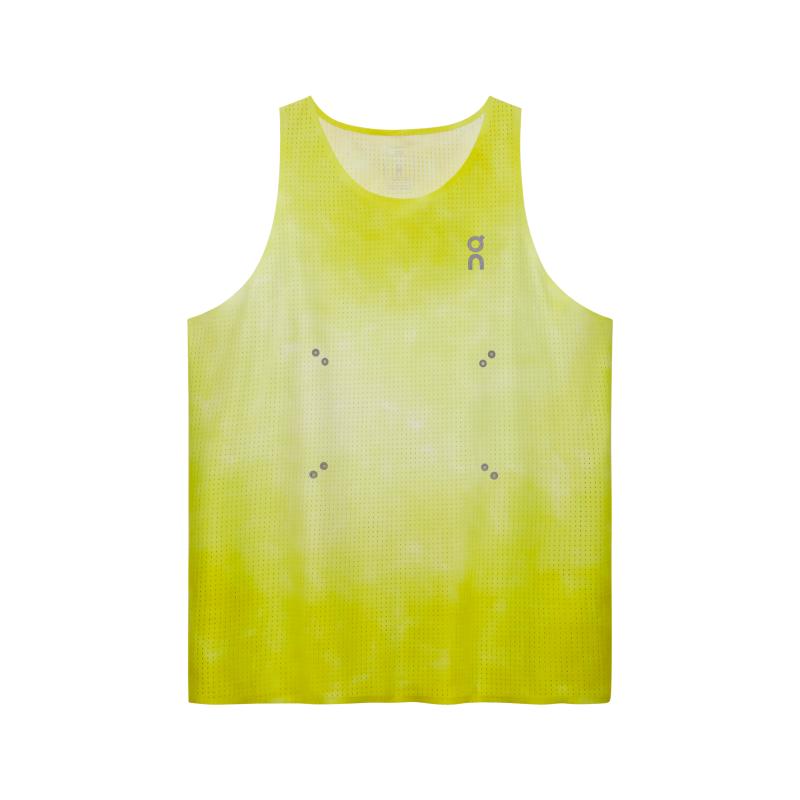 On Pace Tank CleanCloud Running Comfortable Simple Sleeveless Vest Men Tops Lime 1MF10022347