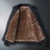 Jas Heren Oud Herfst en Winter Jas Verdikt Warm en Fleece Fleece Jas Heren Kleding Stand Kraag Grote Maat Papa Pak