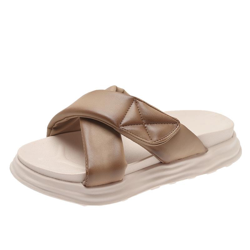 

Тапочки на платформе, женская верхняя одежда, лето 2025, новые удобные, мягкая подошва, модные, на платформе, нескользящие, повседневные, классные, тапочки, женская обувь 40