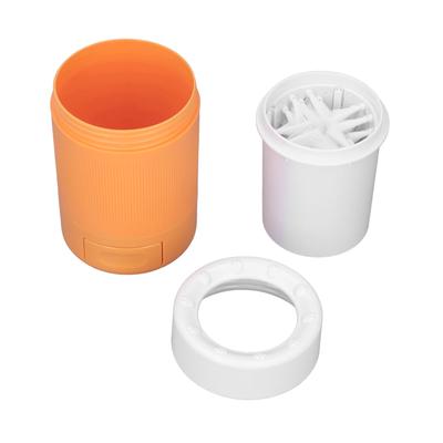 Nettoyeur de pattes de chien semi-automatique portable tasse de lavage des pieds pour animaux de compagnie chats et chiens orange