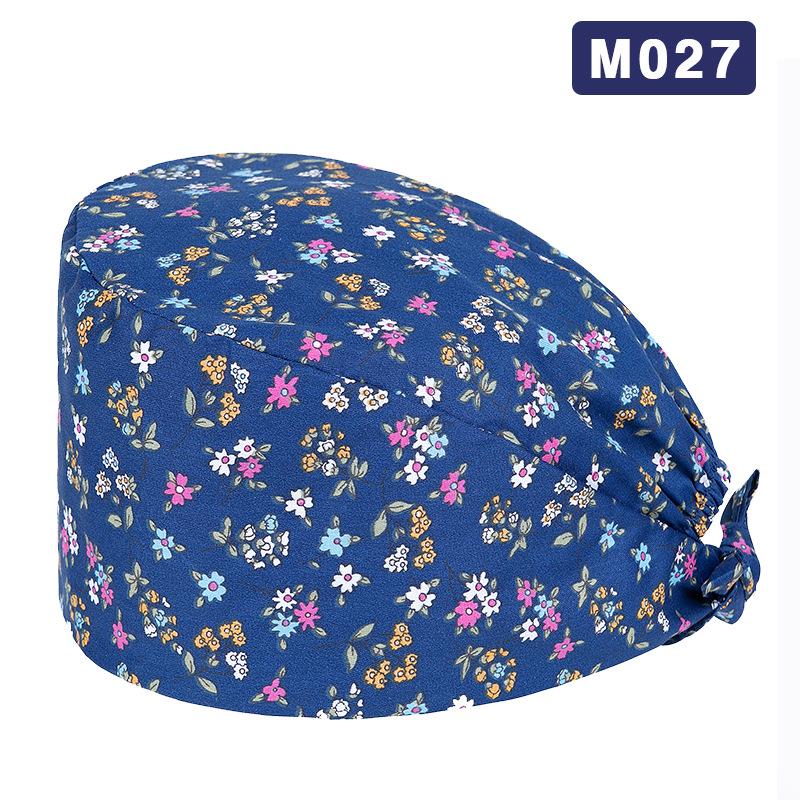 Unisex All-Cotton Printed Surgical Cap for Medical and Food Services