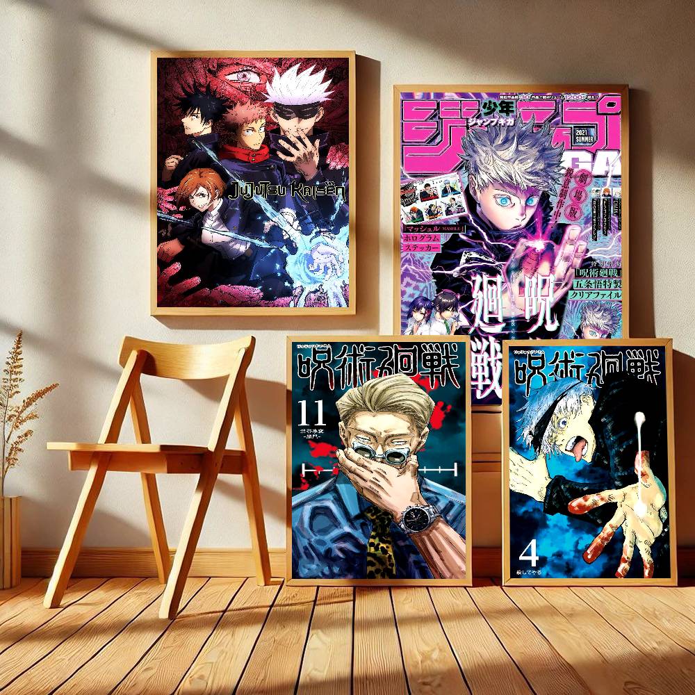 Anime J-Jujutsu K-Kaisen Good Quality Prints and Posters Waterproof Paper Sticker Coffee House Bar Posters Wall Stickers