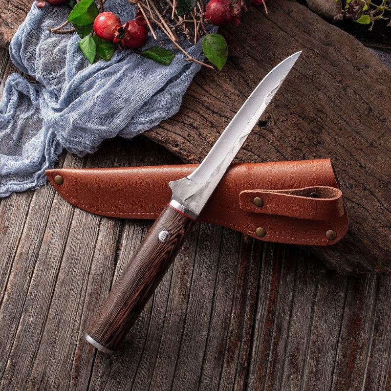 Forged Boning Knife Stainless Steel Kitchen Knife Slicing Paring Knife Meat Cleaver Vegetables Chef Knife with Cover