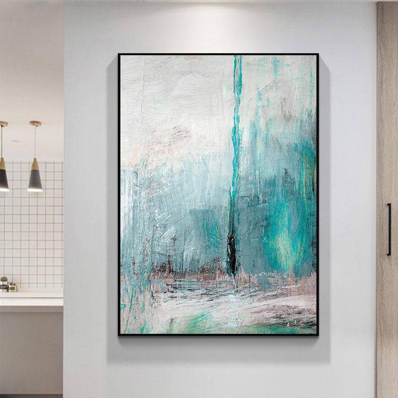 Abstract Gold Foil Oil Painting Printed for Living Room Entrance Dining Room Mural Posters and Prints Wall Art Cuadros Decor