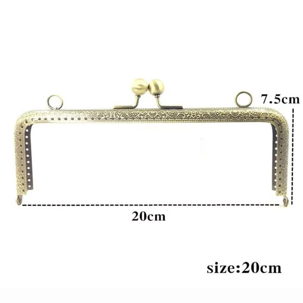DIY Square Kiss Clasp Lock Metal Frame 6.1-11CM Wallet Kiss Clasp Antique Bronze Clutch Frame Bag Making