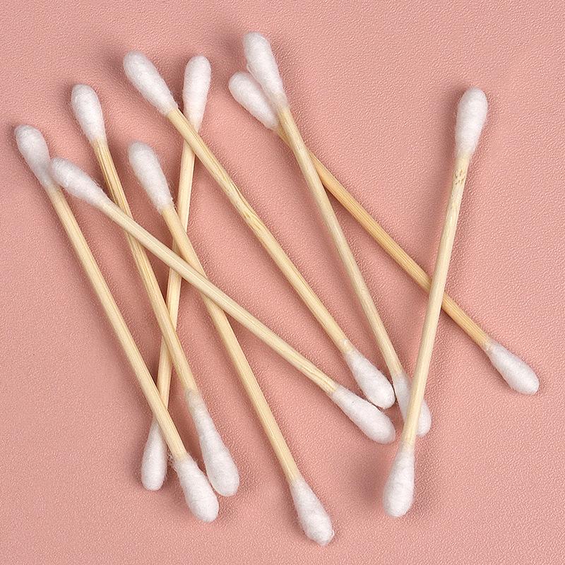 Disposable Double-Headed Wooden Cotton Swabs, Boxed Cleaning Cotton Swabs, Ear Sticks, Multi-Purpose Nursing Cotton Swabs