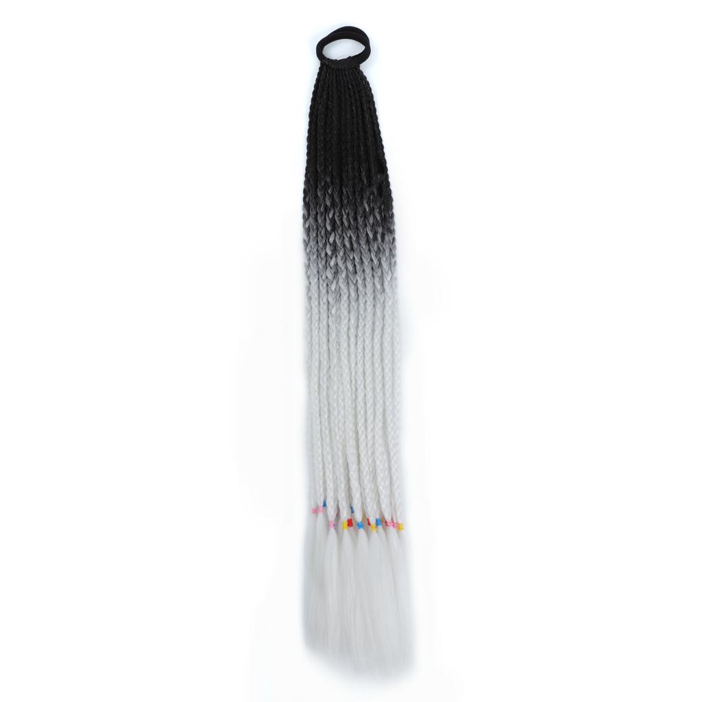 Colorful Braid Hair Extensions Rubber Bands Rainbow Braid Synthetic Wigs  Accessories Women Girls Party Cosplay Festive Dress Up