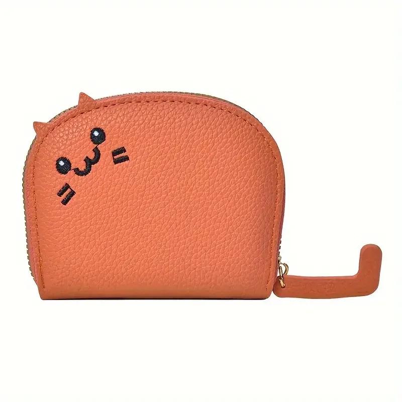 

Animation Cat Shaped Design Wallet Women S Multi-Card Slots Holder Cute Fashion Faux Leather Coin Purse Creative Id Card Holder