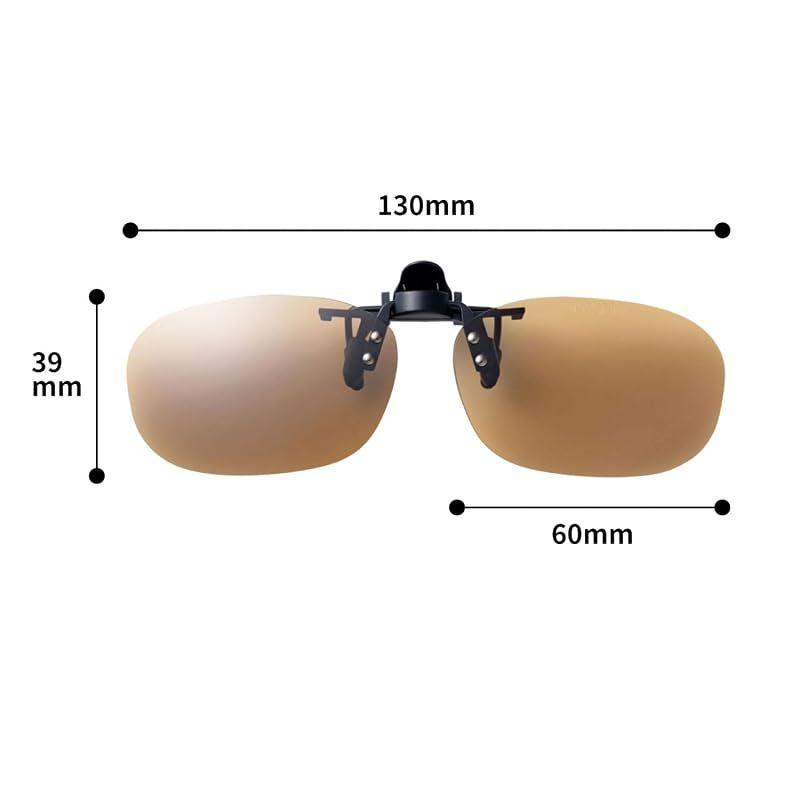 Used [SWANS] Made in Japan Polarized Sunglasses Clip-on Flip-up Type SCP-22 LBR Polarized Light Brown S Clip Sunglasses 0