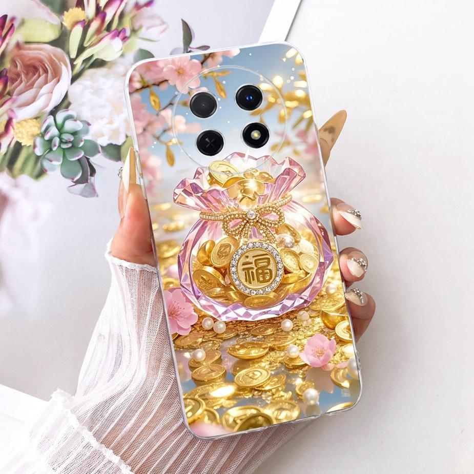 For Huawei Nova Y91 Case STG-LX1 STG-LX2 Stylish Bow Flowers Painted Cover Soft Silicone Case For Huawei Nova Y91 NovaY91 Fundas