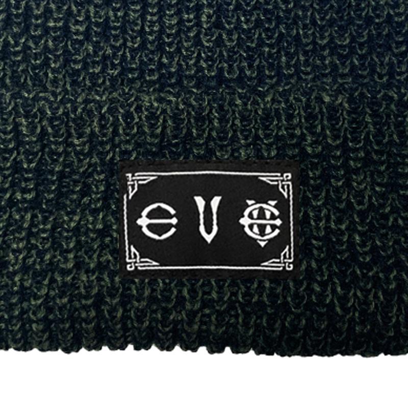 EIGHTVOLUME Ev Label Knit Beanie (Olive)