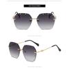 European And American Hollow Out Dotted Diamond Polygon Sunglasses Without Frame