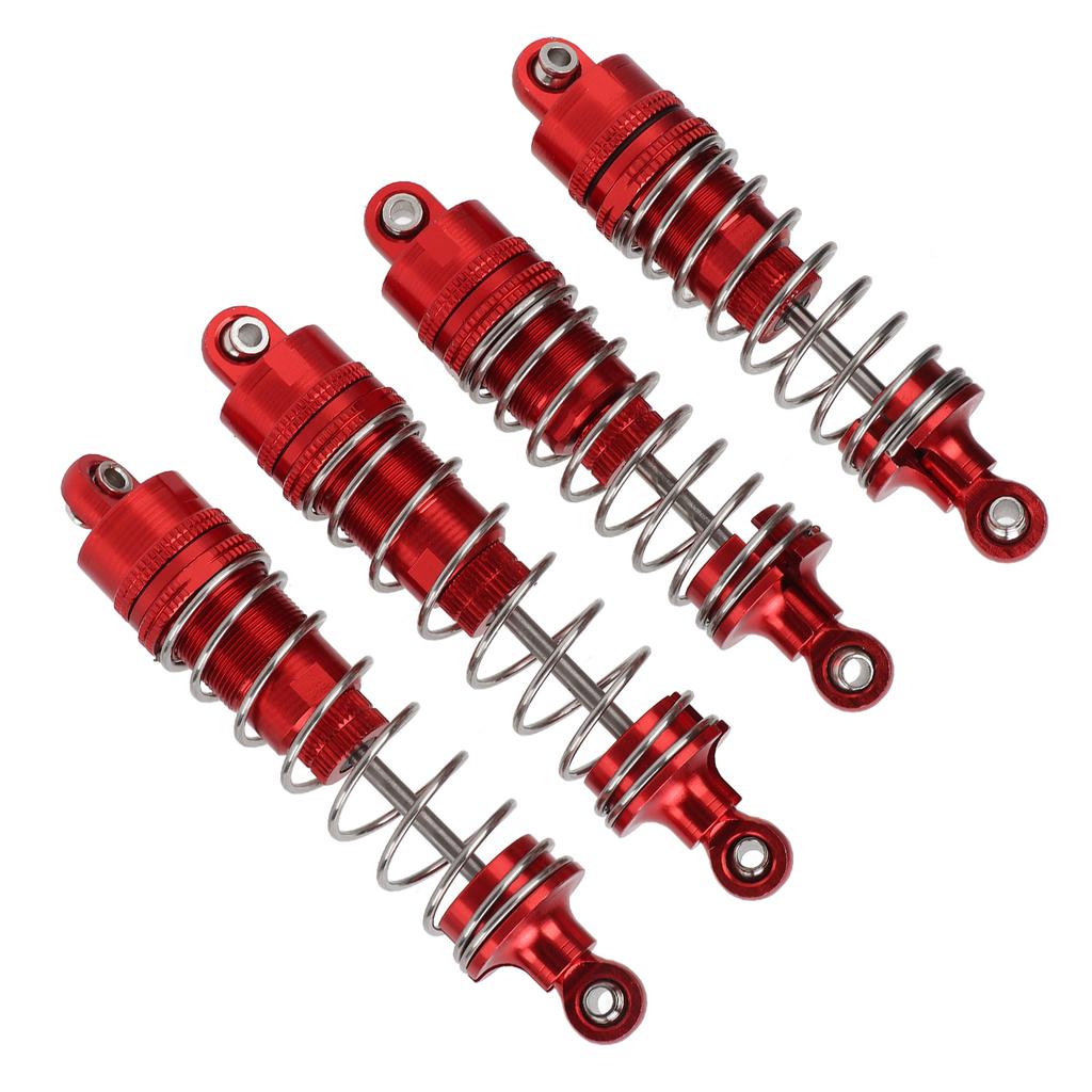 4PCS All Metal Shock Absorber Damper for WLtoys 104001 110 RC Car Upgrade AccessoriesRed