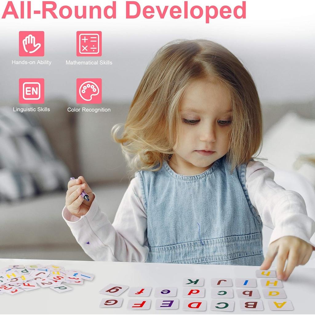 Primary School Abacus Calculation Slider with 100 Beads/Counting Sticks/Number Alphabet Cards Educational Toy Gift for Children Counting Frame