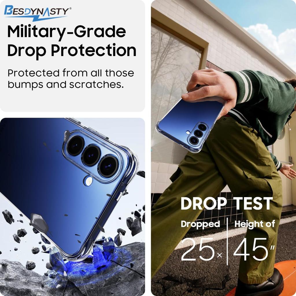 Transparent Without Yellowing TPU Shockproof Phone Case For Samsung For Galaxy S26 S25 FE S24 S23 UItra A57 A37 A17 A56 - Clear
