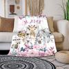 Pink Animals Customize Your Name Blanket Used For Chair Office Sofa Bed Camping Soft And Warm Giving Friends And Relatives Birthday Graduation Gift