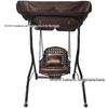 Wrought Iron Hanging Chair: Double Swing for Kids and Adults, Indoor & Outdoor Use, Ideal for Balcony or Courtyard.