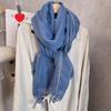 95*195cm Lightweight Summer Scarf Light Shawl Wrap Linen Feel Scarves For Women Sunscreen shawl