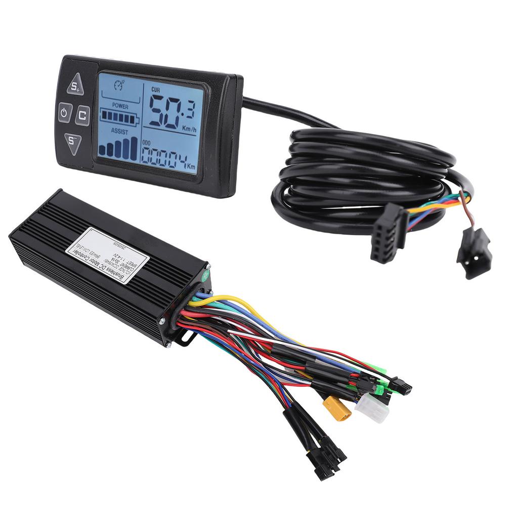 30A 3 Mode Sine Wave Bike Controller Set Water Proof Brushless Motor Controller S861 LCD Display Meter for Modification