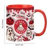 Halloween Gift Ceramic Ghost Mug 3D Milk Mug with Handle Ceramic Tea Mug 350ml Spooky Espresso Cup for Coffee Tea Milk Beverages