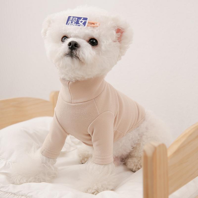 

Осенне-зимняя однотонная универсальная рубашка, весенняя эластичная облегающая одежда для собак длиной два фута и кошек, вязаный свитер для домашних собак XL