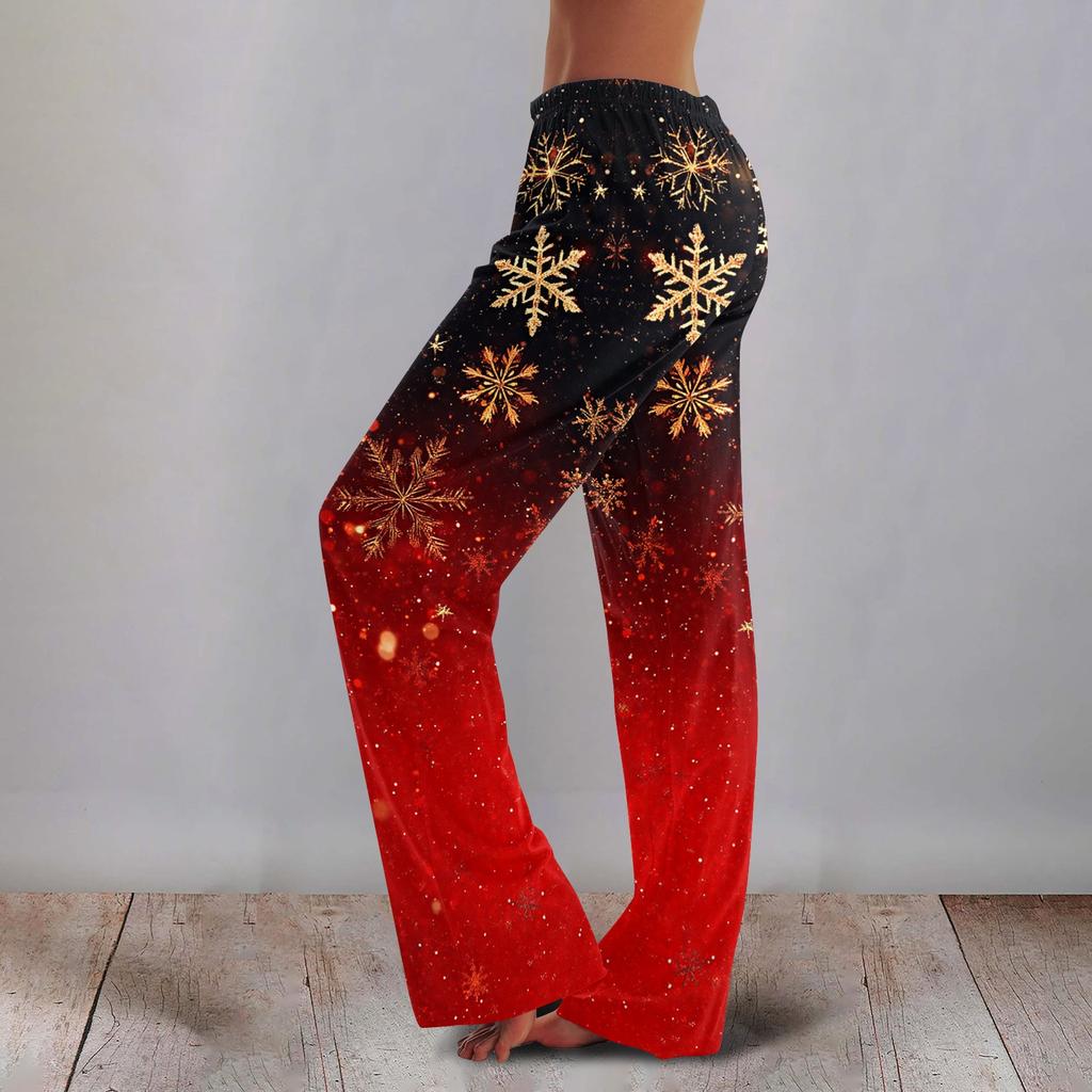 Women's Printed Wide Leg Pants Casual Relaxed Fit for Everyday Wear
