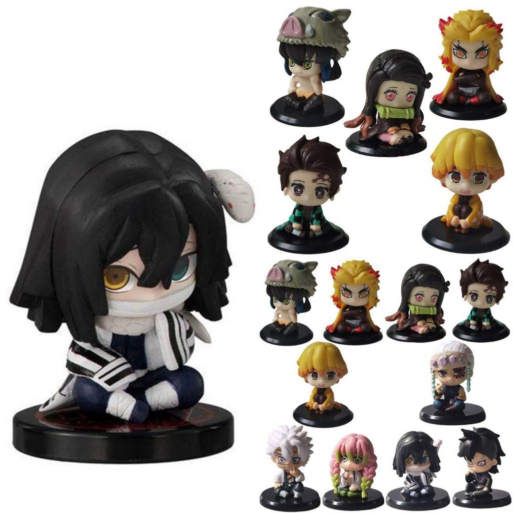 Figure Demon Slayer Figurine Doll Tanjirou Agatsuma Zenitsu Inosuke Hashibira