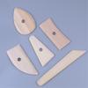 5Pcs/Set Wooden Scrapers Clay Pottery Tools Clay Knife Profile Rib Bundle Foot- Shaper Sculpture Ceramics Molding Tool