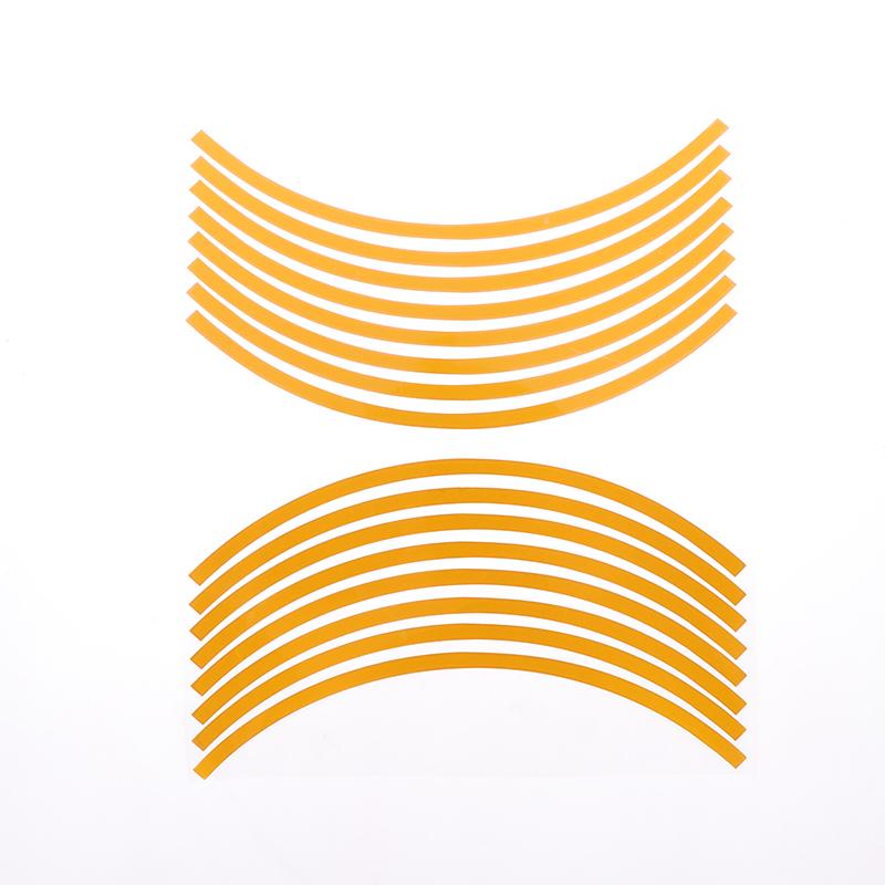 

16 шт. Светоотражающая лента для обода колеса Наклейка Декаль для мотоцикла Автомобиля Велосипеда Велосипеда Ночная безопасность Полоса Украшение Красочная